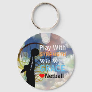 Inspirational Liebenetball-Spieler-Zitat Schlüsselanhänger