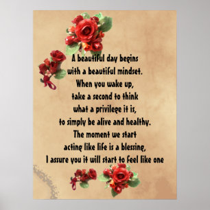 Inspirational Life Is A  Blessing Quote Poster