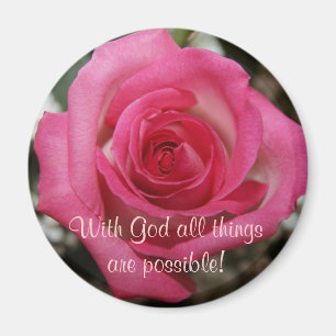 inspirational Magnet der rosa Rose