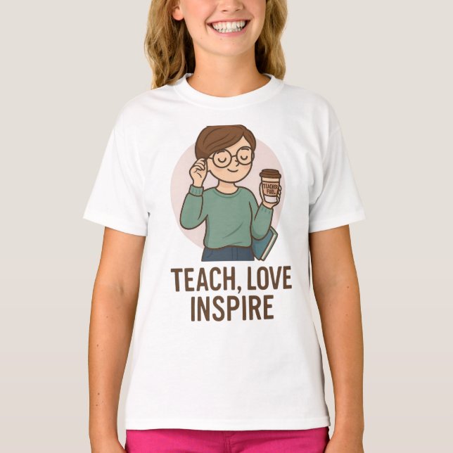 INSPIRATIONAL MESSAGE TEACHER T-SHIRT (Vorderseite)