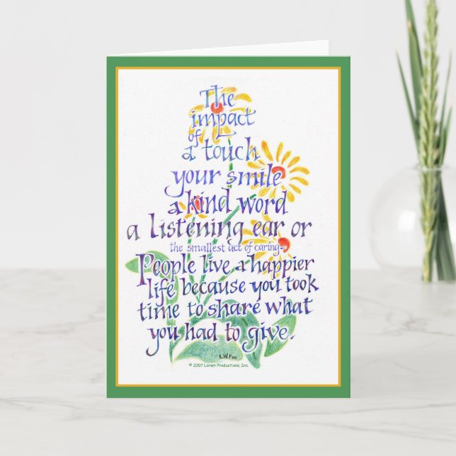 Inspirational Mitteilungskarten - Auswirkung einer (Vorderseite)