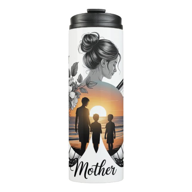 Inspirational Mother Butterfly Thermosbecher (Vorderseite)