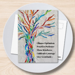 Inspirational Motivational Quote Tree Postkarte