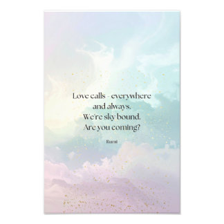 Inspirational Motivational Rumi Quote Pastel Cloud Fotodruck