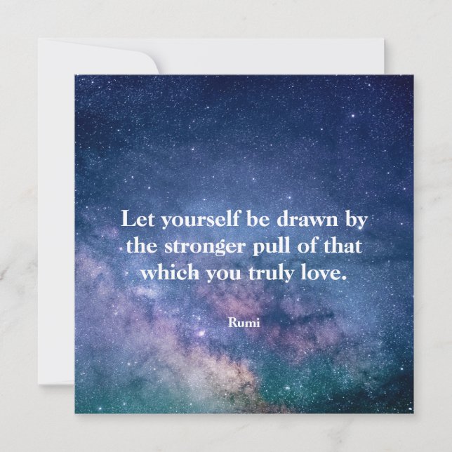 Inspirational Motivational Rumi Quote Universe (Vorderseite)