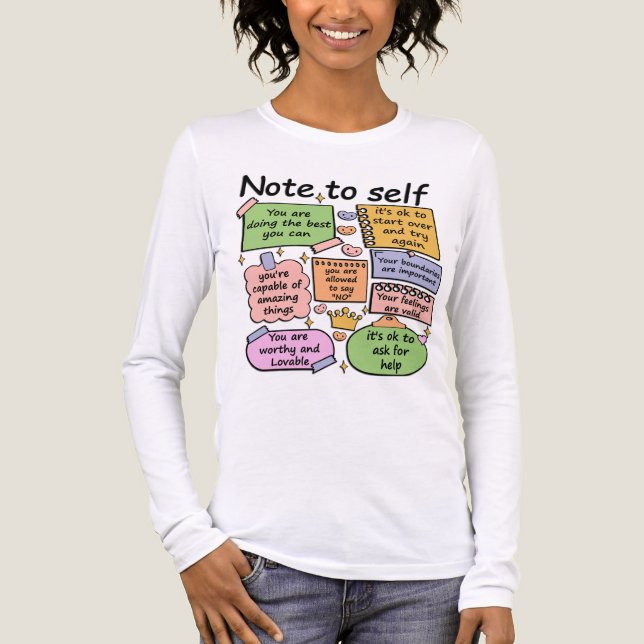 Inspirational Note To Self Tri-Blend Shirt (Vorderseite)