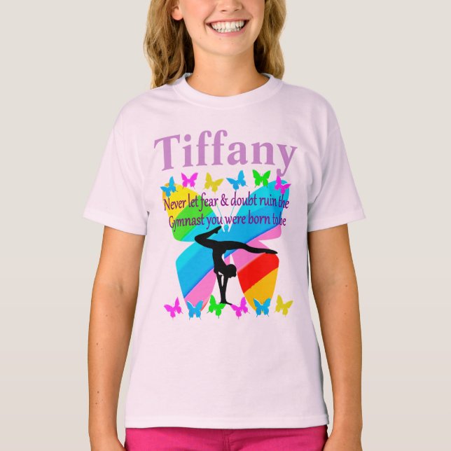 INSPIRATIONAL PERSONAL BUTTERFLY GYMNASTICS TSHIRT (Vorderseite)