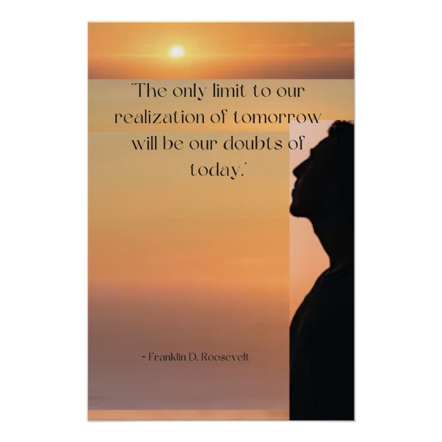 Inspirational Poster with Roosevelt Quote (Vorderseite)