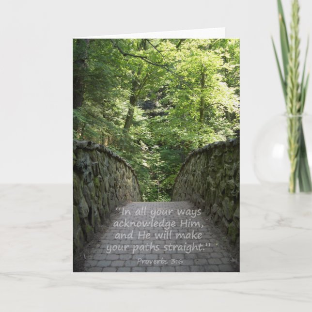 Inspirational (Prov. 3:6) Dankeskarte (Vorderseite)