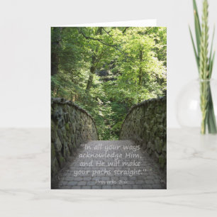 Inspirational (Prov. 3:6) Dankeskarte