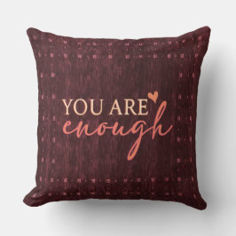 Inspirational Quote Burgundy Decor Cushion Kissen