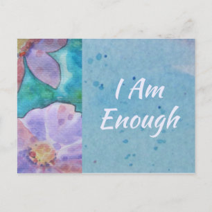 Inspirational Quote I AM ENOUGH Affirmation Card Feiertagspostkarte