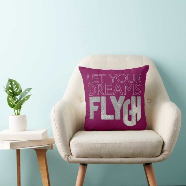 Inspirational Quote Throw Pillow Kissen (Stuhl )