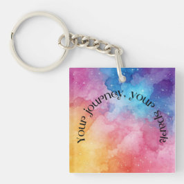 Inspirational Rainbow Sparkle Quote | Your Journey Schlüsselanhänger