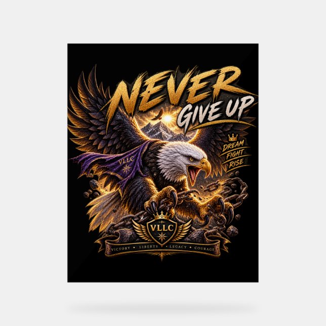 Inspirational Resilience Design Acrylschild (Vorderseite)
