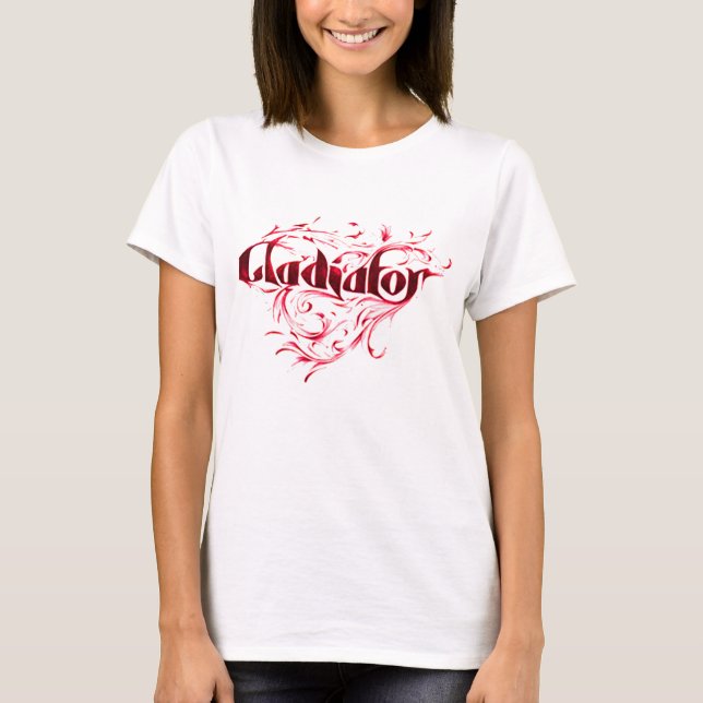 Inspirational rotes Gladiator-Shirt T-Shirt (Vorderseite)