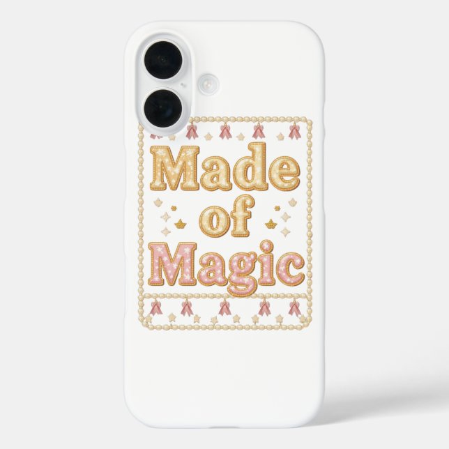 Inspirational Sparkly "Made of Magic" Case-Mate iPhone Hülle (Rückseite)