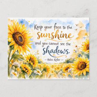 Inspirational Sunflowers – Watercolor Sunflower Postkarte