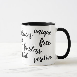 Inspirational Typografie-Tasse Tasse