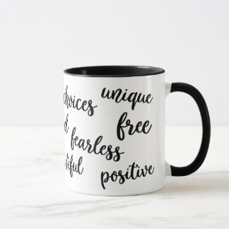 Inspirational Typografie-Tasse Tasse