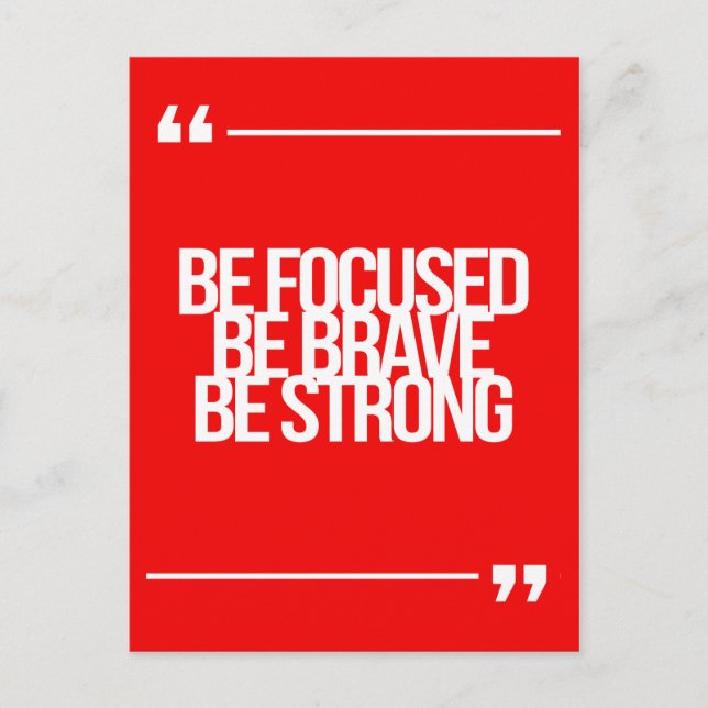 Inspirational und motivierend Zitate Postkarte (Vorderseite)