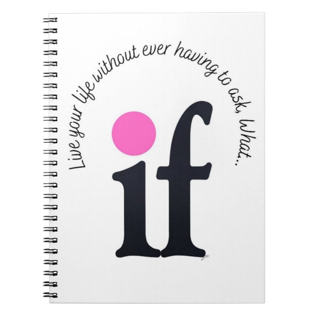 Inspirational 'What if' Notepad Notebook Notizblock (Vorderseite)