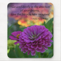 Inspirational Zitat mousepads Blumengeschenke