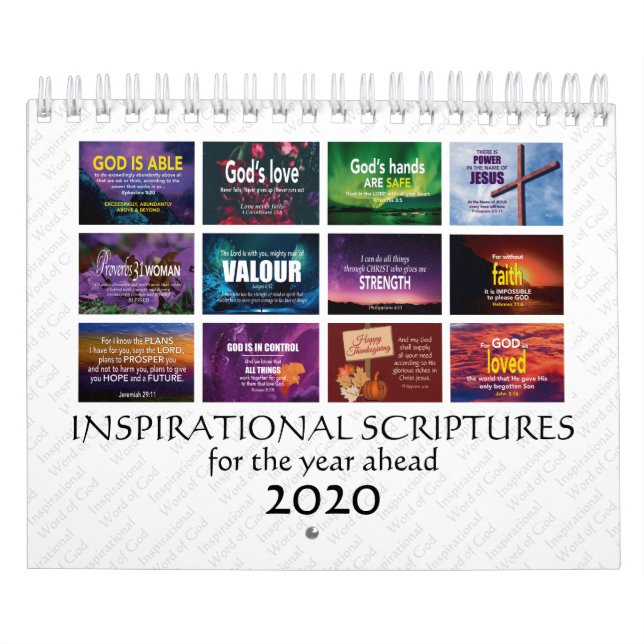 INSPIRATIONALE SKRIPTUREN FÜR DAS JAHR 2020 Bibel Kalender (Titelbild)