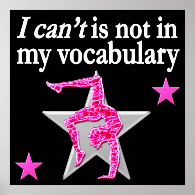 INSPIRATIONELLE GYMNASTIK-DESIGN POSTER (Vorne)