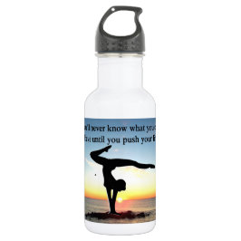 INSPIRATIONELLE GYMNASTIK QUOTE DESIGN TRINKFLASCHE