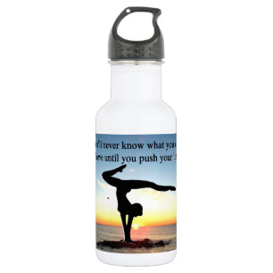 INSPIRATIONELLE GYMNASTIK QUOTE DESIGN TRINKFLASCHE