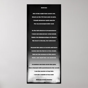 INSPIRATIONELLE INVICTUS POEM POSTER