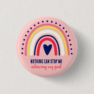 INSPIRATIONELLE QUOTE MODERNE VINTAGE BOHO RAINBOW BUTTON