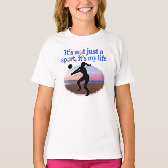 INSPIRATIONELLES VOLLEYBALL IST MEIN LEBENSGESTALT T-Shirt (Vorderseite)
