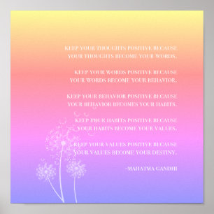 Inspirationsangebot   Gandhi Positives Denken Poster