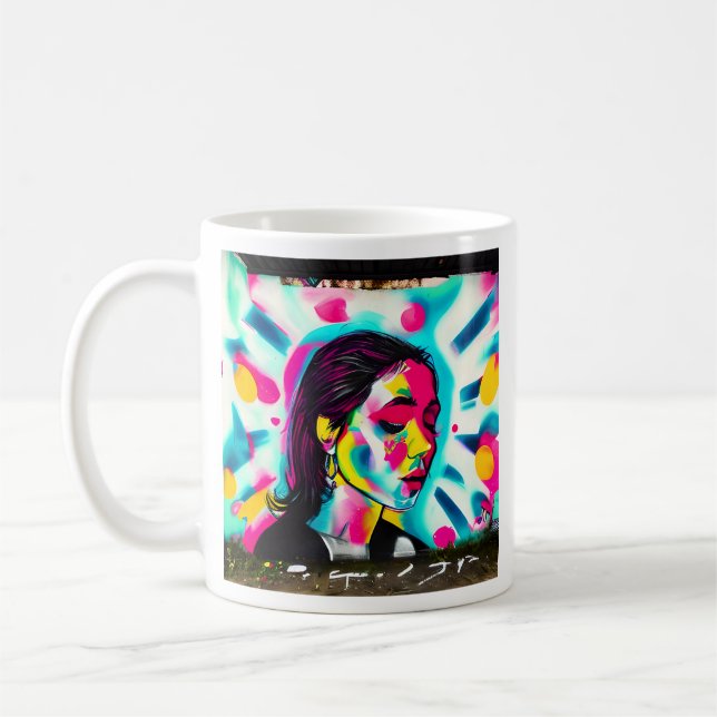 Inspirationsangebot | Graffiti Art Woman Kaffeetasse (Links)