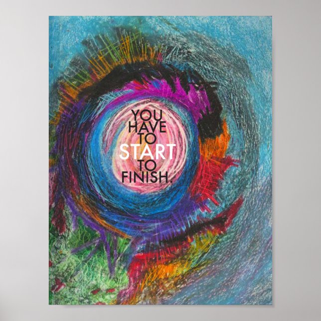 Inspirationsangebot - Sie müssen anfangen zu beend Poster (Vorne)