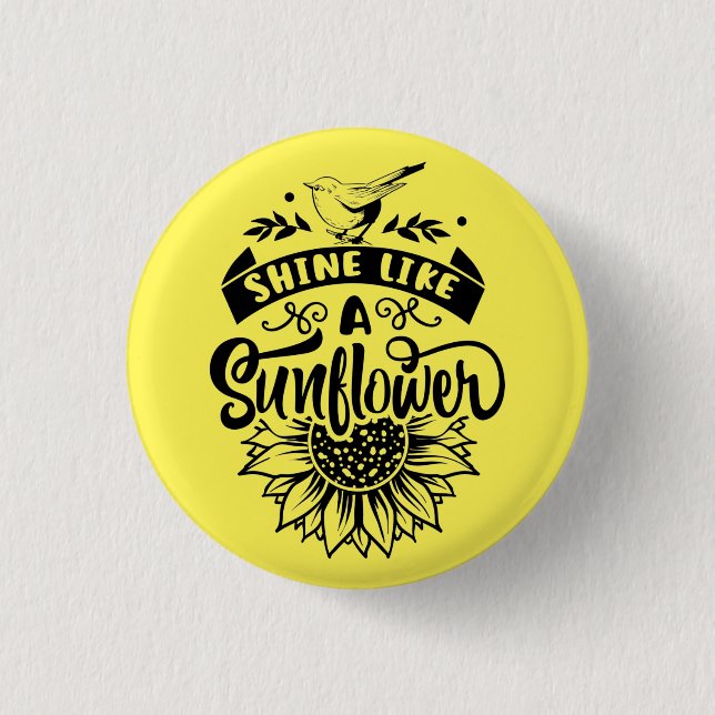 Inspirationsangebot | Sonnenblume Button (Vorderseite)