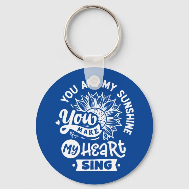 Inspirationsangebot | Sonnenblume Schlüsselanhänger (Vorderseite)