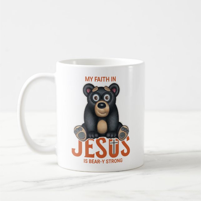 Inspirationsbär Jesus Christlicher Glaube Kaffeetasse (Links)