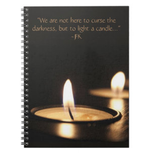 Inspirationsbeleuchtung - ein Candle Zitat Notizblock