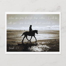 Inspirationsbibelverse Isaiah 43:2 Postkarte