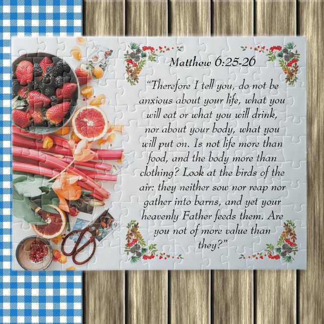 Inspirationsbibelverse von Matthew 6:25 Puzzle (Von Creator hochgeladen)