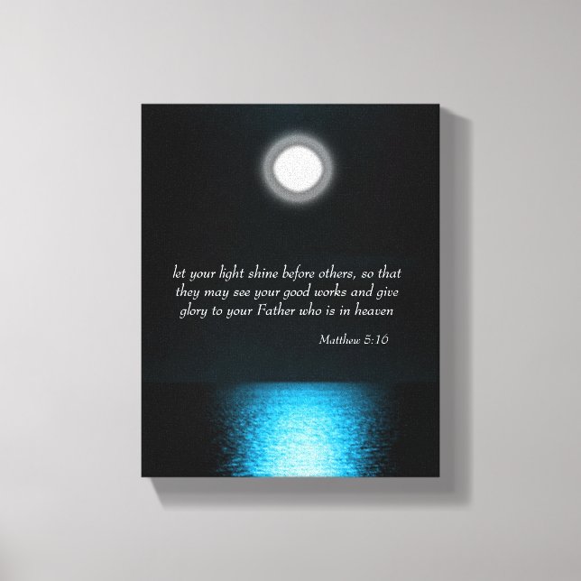 Inspirationsbibliotheke Lasse Ihren Lichtstrahl Leinwanddruck (Vorderseite)