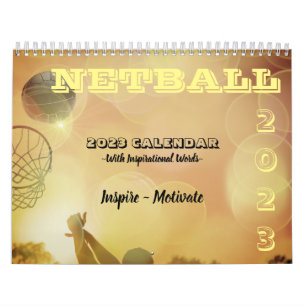 Inspirationsbilder und Zitate Netball 2023 Kalender