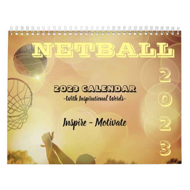 Inspirationsbilder und Zitate Netball 2023 Kalender (Titelbild)