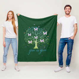 Inspirationsbotschaft wächst in Grace Fleecedecke