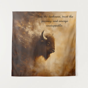 Inspirationsbüffel, Bison Tapestry Wandteppich