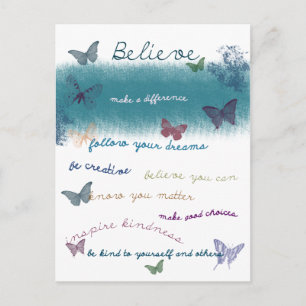 Inspirationsbutterfliegen Postkarte