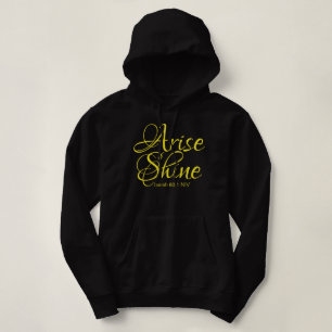 Inspirationserhöhung und Shine Faith Black Hoodie